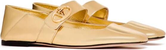 Valentino Garavani VLogo Locker ballerina's Goud