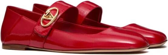 Valentino Garavani VLogo Locker Mary-Jane ballerina's Rood