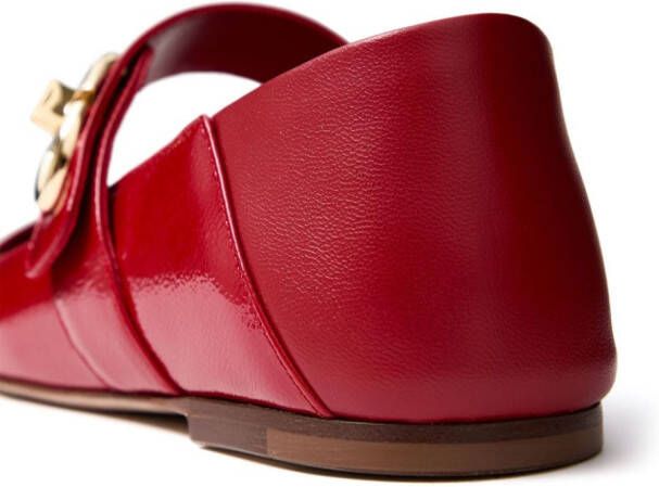 Valentino Garavani VLogo Locker Mary-Jane ballerina's Rood