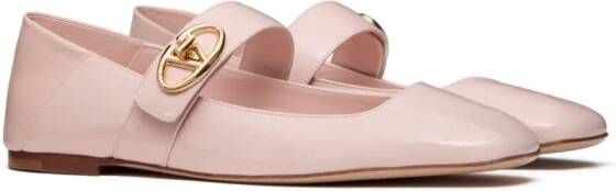 Valentino Garavani VLogo Locker Mary-Jane ballerina's Roze