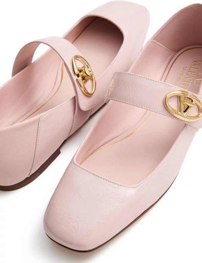 Valentino Garavani VLogo Locker Mary-Jane ballerina's Roze