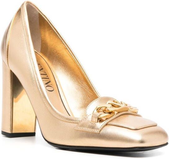 Valentino Garavani VLOGO pumps met gesp Goud