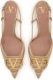 Valentino Garavani VLogo Signature slingback pumps Goud - Thumbnail 4