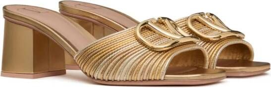 Valentino Garavani 60 mm VLogo Signature sandalen Goud