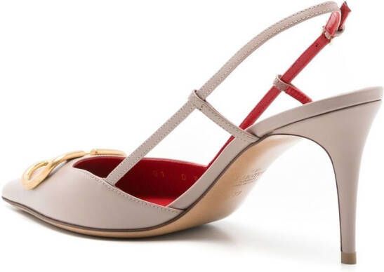 Valentino Garavani VLogo slingback pumps Beige