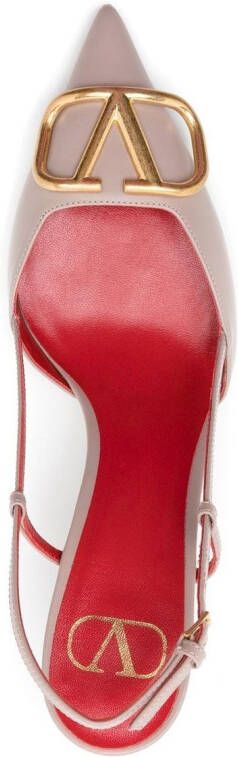 Valentino Garavani VLogo slingback pumps Beige