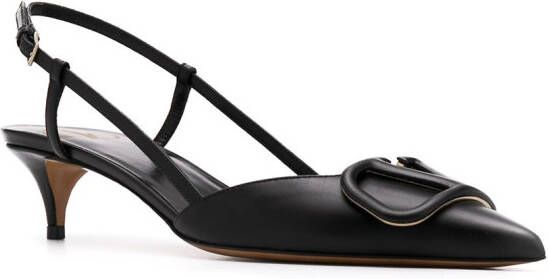 Valentino Garavani VLOGO slingback pumps Zwart