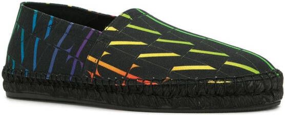 Valentino Garavani VLTN espadrilles met logoprint Zwart