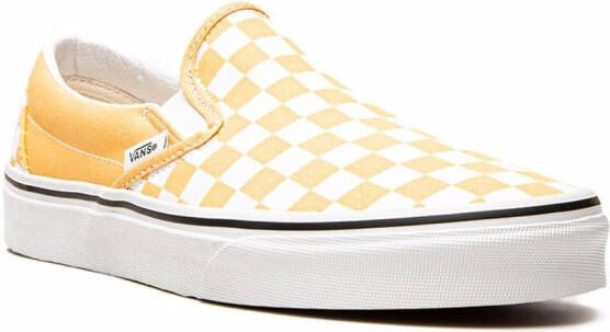 Vans "Classic Checkerboard slip-on sneakers" Geel