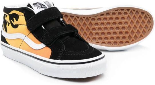 Vans Kids Old Skool sneakers met vlammenprint Zwart