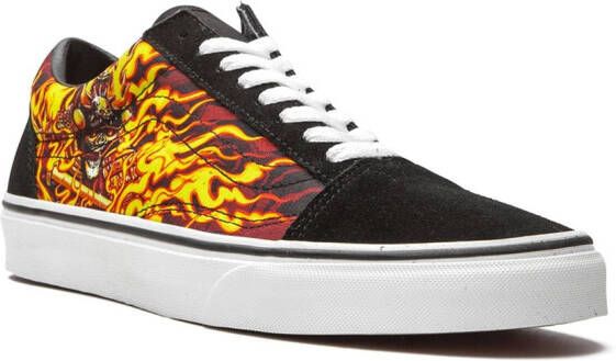 Vans Old Skool sneakers met vlamprint Zwart