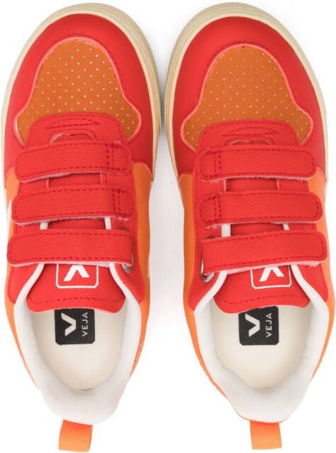 VEJA Kids V-10 Chromefree sneakers met klittenband Oranje