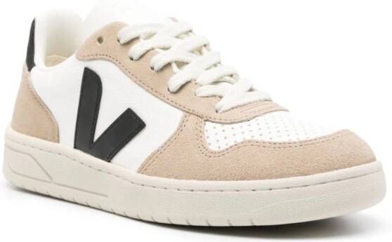 VEJA V-10 ChromeFree leren sneakers Wit