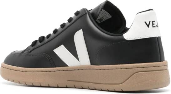 VEJA V-12 leren sneakers Zwart