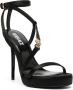 Versace Medusa stiletto sandalen Zwart - Thumbnail 2