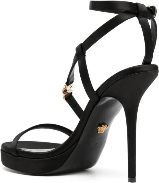 Versace Medusa stiletto sandalen Zwart