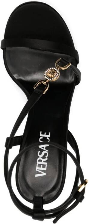 Versace Medusa stiletto sandalen Zwart