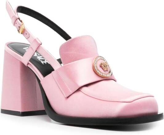 Versace Alia 85mm satijnen pumps Roze