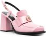 Versace Alia 85mm satijnen pumps Roze - Thumbnail 2