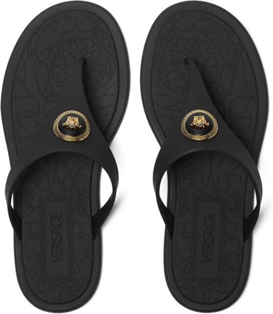 Versace Alia platte sandalen Zwart