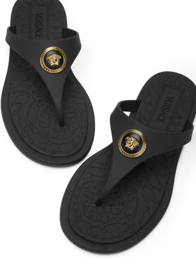 Versace Alia platte sandalen Zwart