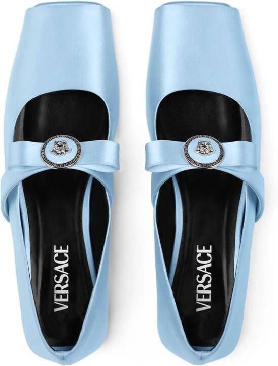 Versace Ballerina's verfraaid met strik Blauw