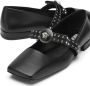 Versace Carla Ribbon ballerina's met studs Zwart - Thumbnail 4