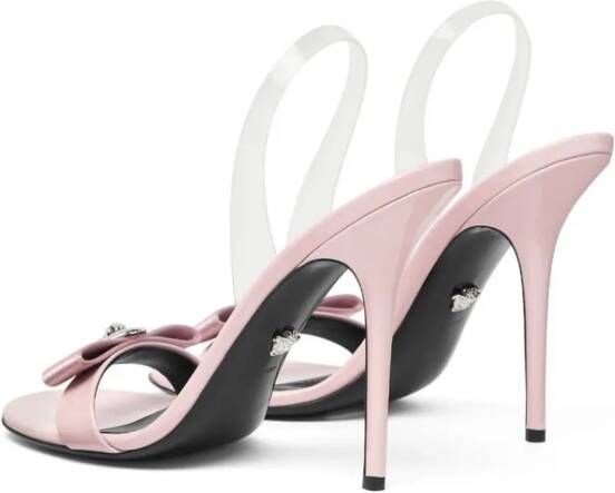 Versace Gianni Ribbon 110mm slingback sandalen Roze