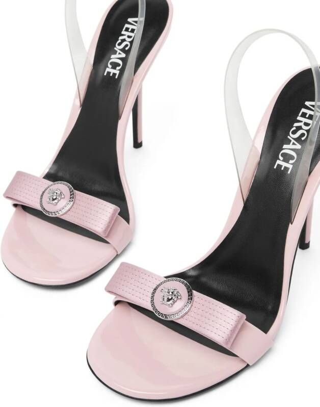 Versace Gianni Ribbon 110mm slingback sandalen Roze