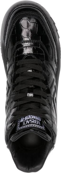 Versace Greca high-top sneakers Zwart