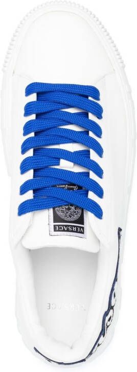 Versace Greca sneakers met logo Wit