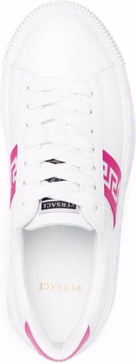 Versace Greca sneakers met plateauzool Wit