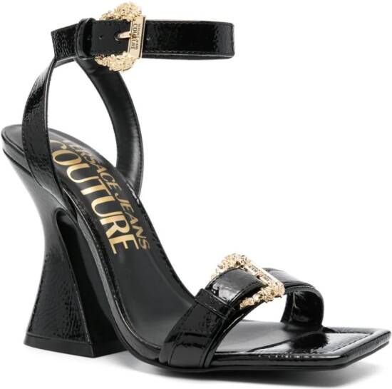 Versace Jeans Couture 110 mm sandalen met gespdetail Zwart