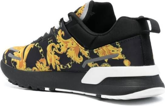 Versace Jeans Couture Sneakers met barokprint Zwart