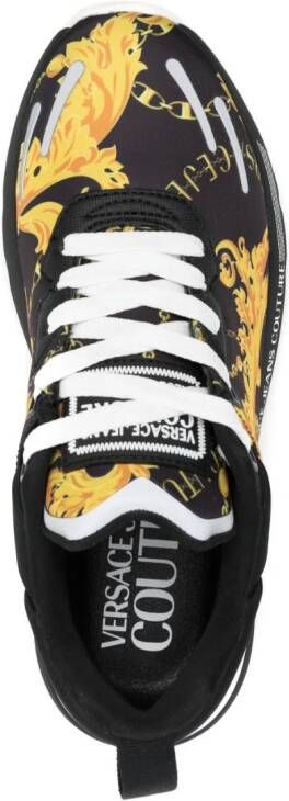 Versace Jeans Couture Sneakers met barokprint Zwart