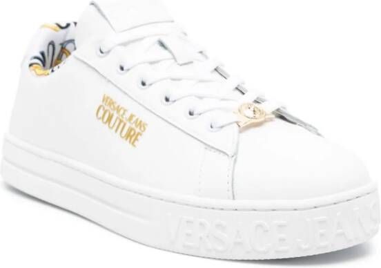 Versace Jeans Couture Court leren sneakers Wit