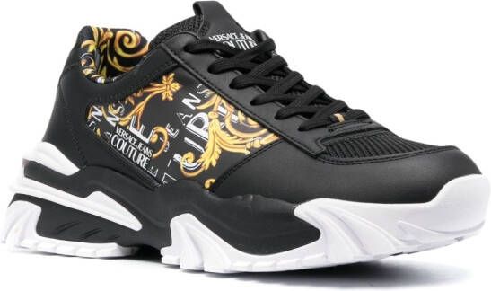 Versace Jeans Couture Sneakers met logoprint Zwart