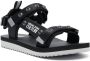 Versace Jeans Couture Slippers met logoprint Zwart - Thumbnail 2