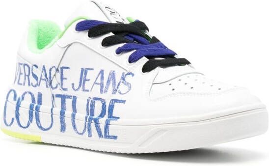 Versace Jeans Couture Sneakers met logoprint Wit