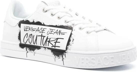 Versace Jeans Couture Sneakers met logoprint Wit