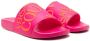 Versace Jeans Couture Slippers met logoprint Roze - Thumbnail 2