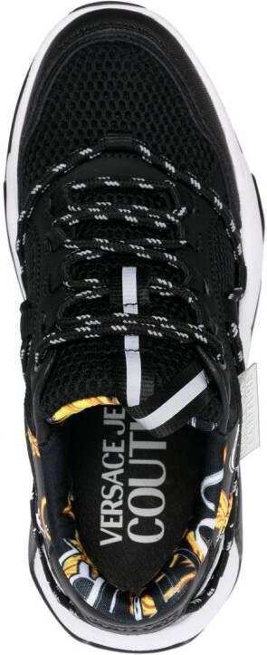 Versace Jeans Couture Sneakers met mesh vlak Zwart