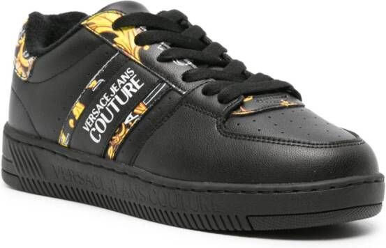 Versace Jeans Couture Meyssa leren sneakers Zwart