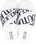 Versace Jeans Couture Slippers met logoprint Wit - Thumbnail 4