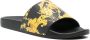 Versace Jeans Couture Slippers met logoprint Zwart - Thumbnail 2