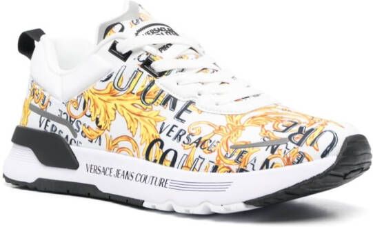 Versace Jeans Couture Sneakers met barokprint Wit