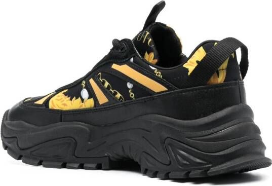 Versace Jeans Couture Sneakers met logoband Zwart