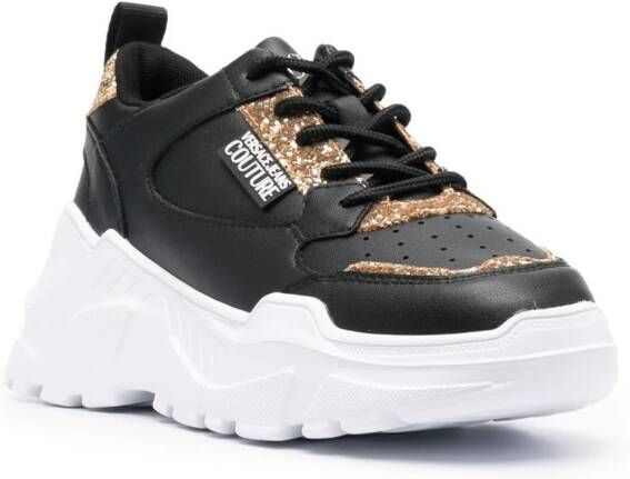 Versace Jeans Couture Sneakers met logopatch Zwart