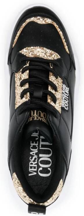 Versace Jeans Couture Sneakers met logopatch Zwart