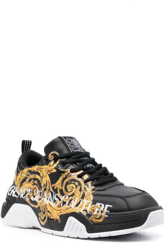 Versace Jeans Couture Sneakers met logoprint Zwart